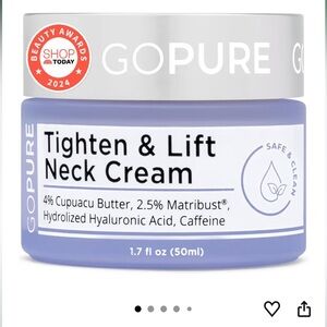 NIB goPure Tighten & Lift Neck Cream 1.7 fl oz (50ml)
